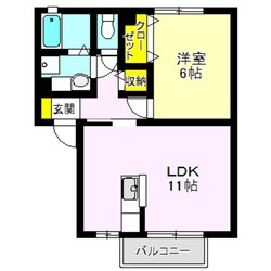 フェルメール２１の物件間取画像